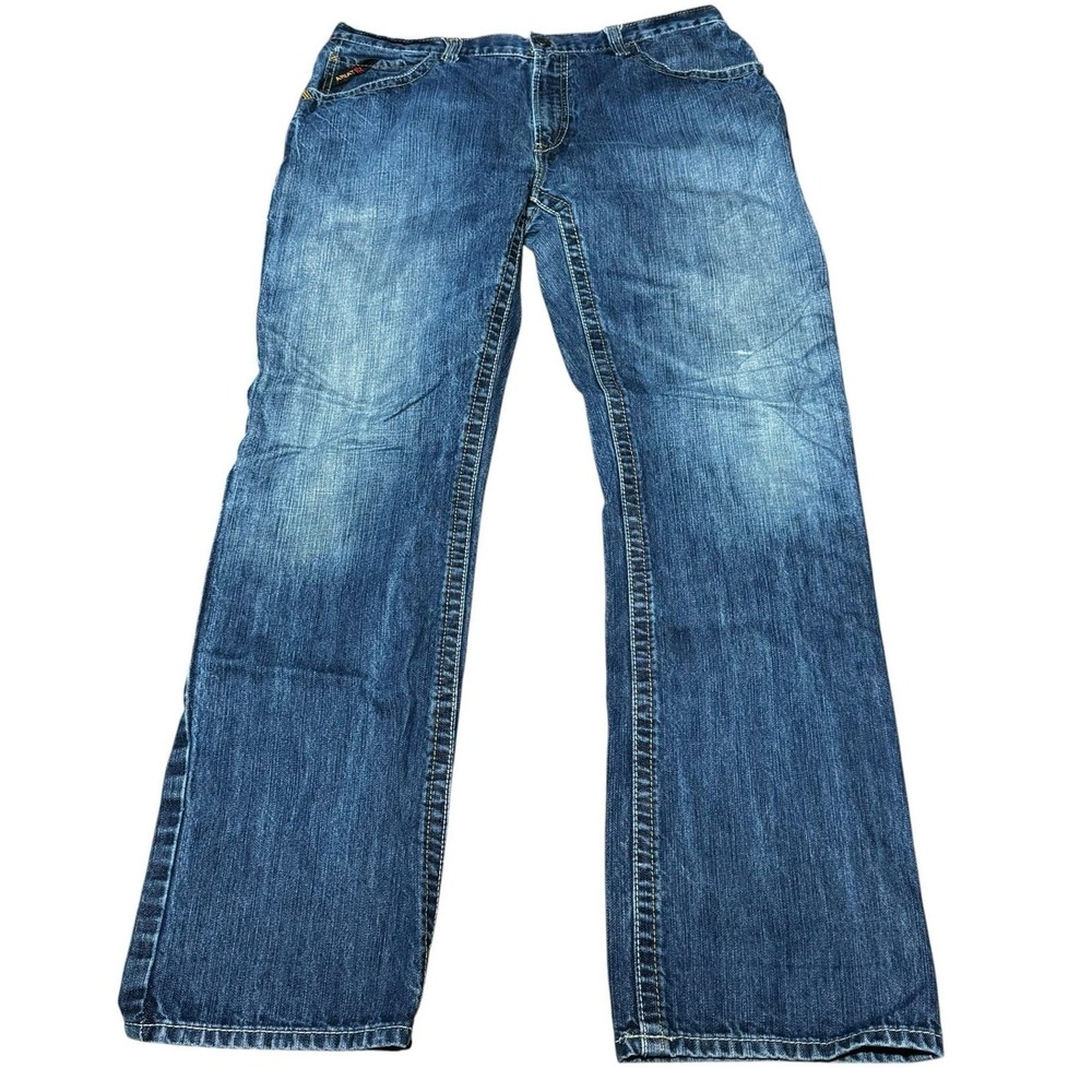 Ariat FR HRC2 M5  Mens 38x36 Straight Leg Jeans Blue Denim ‎ Cotton